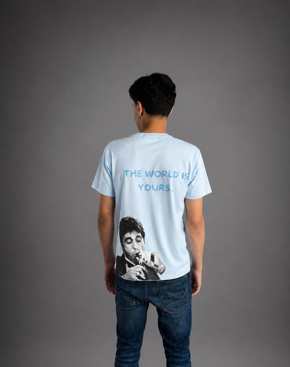 Sky blue Risktakers tee back